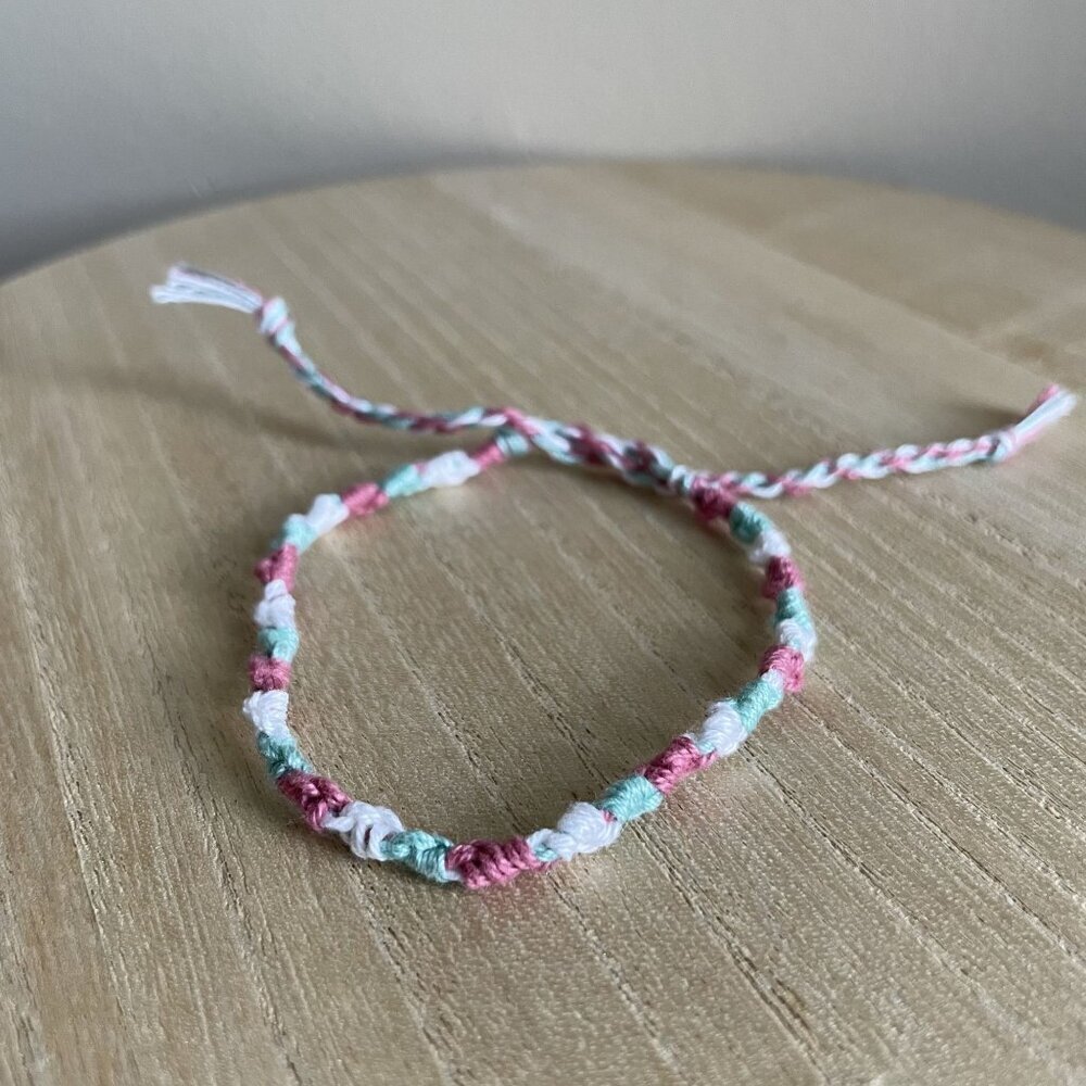 Adah Bracelet, anklet, trendy, comfortable, tie, embroidery thread, woven, gift,